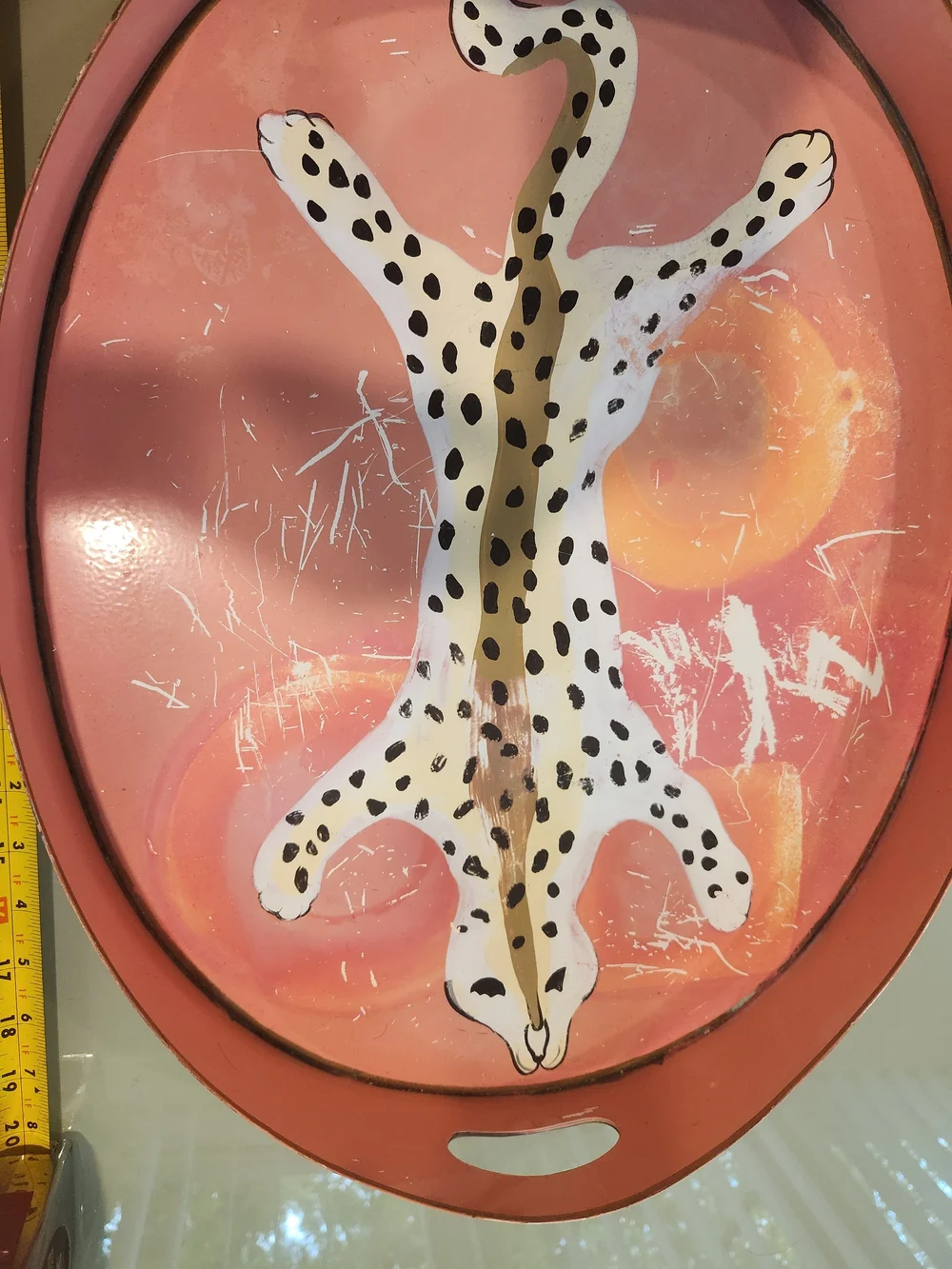 Pink Spotted Cheetah Decorative Wall Tray